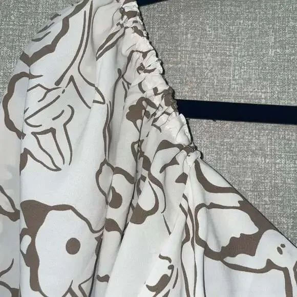 Entro Beige Print Long Sleeves Romper - Picture 7 of 7